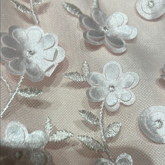 Jona Michelle Pink Flowered Tiered Dress Size 7 - Picture 9 of 9